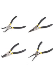 4pcs 7 inch sealing pliers inner outer curved straight tip multifunctional hand tools