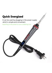 HANDSKIT 90W LED Digital Electric Soldering Iron Set Temperature Adjustment 4 Wire Core Soldering Tools With Automatic Sleep