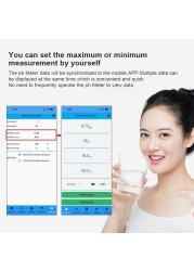 3 in 1 PH/Temperature/Hygrometer Compatible with Bluetooth APP Online ATC Water Quality Tester for Aquarium Swimming Pool