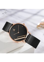 Luxury Women Watches Quartz Watch Female Thin Steel Simple Business Wristwatch Ladies Diamond Dress Watch Women Relogio Feminino