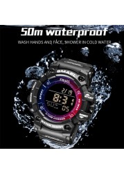 Sports Digital Watches 50M Waterproof Military SMAEL Watch Luminous Alarm Clock Led Big Dial Men's Watches 8046 Men's Wrist Watch