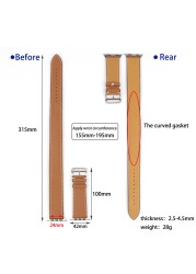 Genuine Watch Band 42mm 44mm Double Round Watch Strap Long Replacement for Apple Iwatch Series SE 6 5 4 3 2 1