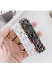 Tapered Ceramic Bracelet for Galaxy Watch 4/4 Classic 42mm 46mm Watch 3 41mm 45mm Watchband Gear S3 S2 Active 2 40mm 44mm Strap