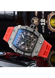 Mens Luxury Top Brand Watch Men Sports Wristwatches Chronograph Quartz Watches Male Tonneau Watch Hombre Relogio Masculino