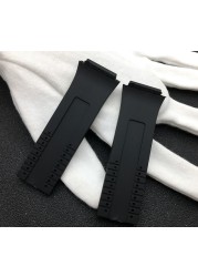 Black Blue Brown Nature Rubber Watchband Outdoor Sports Waterproof For Porsche Strap Design P6780 Men's Watch Band Free Tools