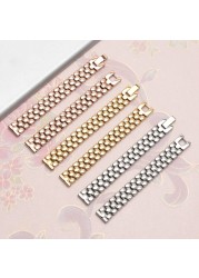 New Steel Band Watch Strap 6mm 8mm 10mm 12mm 14mm 16mm Small Size Watchband Watch Strap for Fossil/CK Women's Chain Bracelet