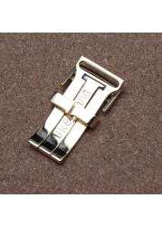 20mm BRE Folding Buckle Suitable for Breitling Clasp Avenger Chain Leather or Rubber Nylon Watchband Logo Silver Black