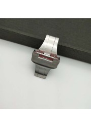 22mm 316L Stainless Steel Matte Folding Clasp Replacement Bracelet Buckle For Panerai 24mm Watch Strap Watches Accessories