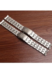 Watchbands Bracelet for 1853 PRC200 T17 T461 T055 T014 Men Fold Clasp Watchband Accessories Stainless Steel Watch Band Chain