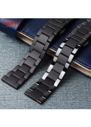 Ceramic Watch Band For Huawei Watch GT 2 Strap Quick Release Bar Watchband 18mm 20mm 22mm Watchband Matte Black Color