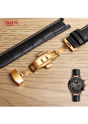 Top Layer Cowhide Genuine Leather Bracelet for GC 22*13mm 20*11mm Felt Watch Strap Senior Watches Wrist Band Screw