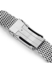 Luxury Milanese Loop Mesh Strap Stainless Steel Watch Band Solid Double Watch Buckle Watchband Men Watches Accessories 18/22mm