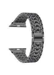 Alloy Metal Diamond Bracelet for Apple Watch Band 44mm 40mm iwatch 42mm 38mm Series 6 5 4 3 2 1 SE Watchband Accessories Strap