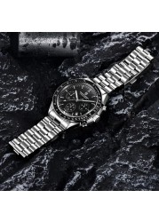 PAGANI تصميم Speedmaster Seiko VK63 الرجال كوارتز ساعة اليد الفاخرة 100 متر مقاوم للماء ساعات الفولاذ الياقوت كرونوغراف