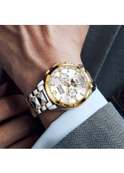 OUPINKE Luxury Men's Wristwatches Automatic Mechanical Waterproof Sapphire Glass Brand Fashion Watch relogio masculino