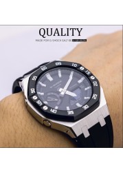 GA-2100 4th Generation Adjustment Metal Bezel Watch Case Accessories Stainless Steel Rubber Strap For GA2100 Replacement Band