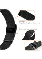 Stainless Steel Straps For Garmin Forerunner 55 245 645M Smart Watch Band Metal Bracelet Straps For Approach S40 S12 S42 Correa