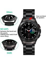 Metal Strap For Samsung Galaxy Watch 4 Classic 46mm 42mm No Gaps Curved End Bracelet Stainless Steel Band For Watch 4 44mm 40mm