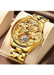 OUPINKE Luxury Brand Men's Mechanical Watches Automatic Automatic Movement Waterproof Sapphire Mirror Tourbillon Skeleton