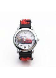 Animation Car Packing Lightning McQueen Children's Watch Silicone Strap Quartz Watch Boy Girl Gift Children's Birthday Gifts