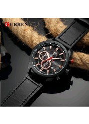 Luxury Brand CURREN Fashion Analog Digital Chronograph Men's Quartz Watch Business Sport Waterproof Leather Watch for Men Relogio