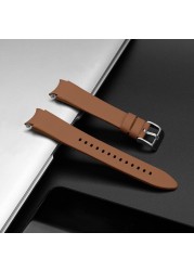 Genuine leather band for samsung galaxy watch 4 classic 46mm 42mm 44mm 40mm no gaps leather bracelet correa galaxy watch 4 strap