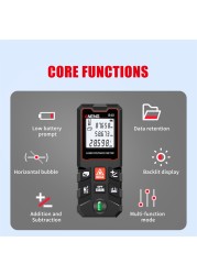 ANENG الليزر مقياس مسافات الإلكترونية الروليت الليزر الشريط الرقمي Rangefinder ترينا مترو الليزر المدى مكتشف أشرطة القياس