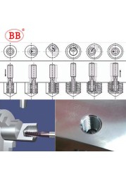 BB الموضوع مطحنة المغلفة الصلبة كربيد كامل الأسنان ISO بوصة الملعب نانو المغلفة أداة قطع CNC M3 M4 M5 M6 M8 الحنفية الألومنيوم