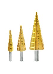 4 -32mm HSS Titanium Coated Metal Hex Core Drill Bits High Speed ​​Steel Step Drill Bit Set Cone Hole Wood Cutter Metric Taper