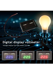 LED Display Amp Dual Volt Meter Voltage Measurement Monitor Dual USB Phone Charger Adapter Voltmeter Replacement