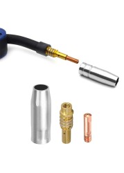 14pcs 15AK Welding Torch Consumables 0.6mm 0.8mm 0.9mm 1.0mm 1.2mm MIG Torch Gas Valve Tip Holder of 15AK MIG MAG Welding Torch