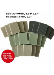 Grit 300 400 800 Sandpaper Set Wall Grinding Sponge Block Sand Sandpaper Craft Model Paint Polished Sand Brick Kitchen Cleaner