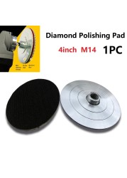 4" 1pc backer pad for diamond polishing pad aluminum based support holder M14 5/8-11 polish wheel holder pad