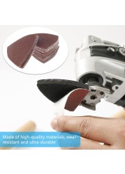 82pcs assorted sandpaper set 60/80/120/180/240 grit sandpaper and sandpaper paper three-finger pad sand board oscillating multi tool