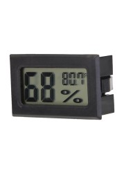 Thermometer Hygrometer Indoor Room Temperature Sensor Mini Digital LCD Temperature Humidity Weather Station With Clock