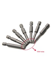 7pcs 50mm Cross Drill Bit Head Screwdriver Bits Hand Tools Anti-Slip Electric Hex Shank Magnetic Screwdriver Drill Bit