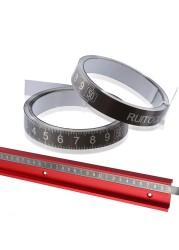 1/2/3m Stainless Steel Miter Track Tape Measure Self Adhesive Metric Scale Ruler Rust-Proof Durable And Wearable Resistan Ruler