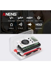 ANENG AN101 LCD جيب رقمي متعدد الخلفية التيار المتناوب/تيار مستمر التلقائي المحمولة الفولتميتر مقياس التيار الكهربائي أوم اختبار أدوات القياس