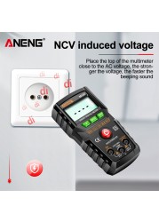 ANENG M107/M108 عالية الدقة 4000 التهم الذكية الرقمية المتعدد LCD المقاومة NCV المحمولة تيار مستمر التيار المتناوب الجهد فاحص/ مختبر التيار الكهربائي