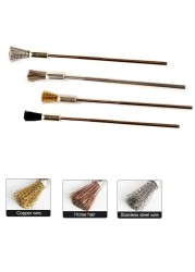 1pc 3mm Shank 100mm Steel Wire Brushes for Rotary Tool Polishing Brush Polish Metal Electric Grinder Tool Rotary Brush Set