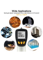 DZYTEK Non-Contact Digital Infrared Laser Thermometer Gun High Low Temperature Alarm -58℃~788℃ Thermometer