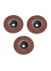 5pcs Flat Flipping Discs 50/75mm 3 Inch Sanding Discs 80 Grit Grinding Wheels Wood Cutting Blades for Angle Grinder