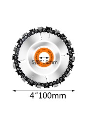 100mm 22 Teeth Grinding Machine Woodworking Disc Drilling Machine Chains for Type100 115 Angle Grinder Carving Forming