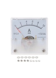 91C4 Amp DC Analog Current Meter Panel Indicator Mechanical Type 1/2/3/5/10/20/30/50/100/200/300/500mA A 193C