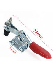 2pcs Holding Capacity Toggle Clamp GH-201 Quick Horizontal Clip Tools Quick Release Horizontal Iron/Galvanized Toggle Clamp