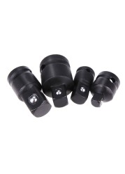 4pcs 1/4 3/8 1/2 Ratchet Wrench Socket Adapter Spanner Keys Set Adapter Drive Electric Reducer Operation Blacken Tools