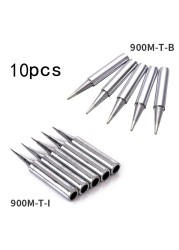 10pcs 900M-T-I 900M-T-B Soldering Iron Pure Copper Soldering Iron Headset Inside Hot Bare Copper Electric Soldering Iron Tip