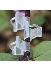 100pcs Transparent Reusable Durable Portable Garden Seedling Tools Greenhouse Plants PE Fruit Vegetable Grafting Clips