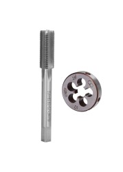 2pcs/set 1/2-28 Tap 1/2x28 TPI Die Kit 20unef HSS Right Hand Thread Tool Titanium Nitride Coated Tap And Die Rust Tap Die