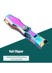 Portable Ultra Sharp Nail Clipper Toenail Clipper Steel Wide Jaw Opening Anti-splash Toenail Cutter Manicure Nail Trimmer